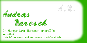 andras maresch business card